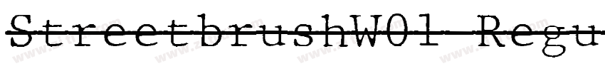 StreetbrushW01 Regul字体转换